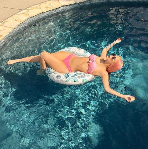  She recently shared a snap of herself lounging in the pool