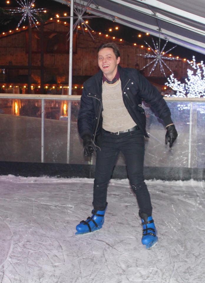  Tyger Drew-Honey tried out his best moves on the ice at Tulley's Farm last week