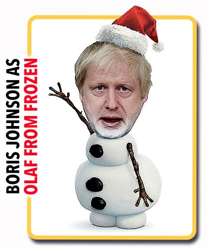  Boris Johnson was likened to Frozen's Olaf by one in five voters