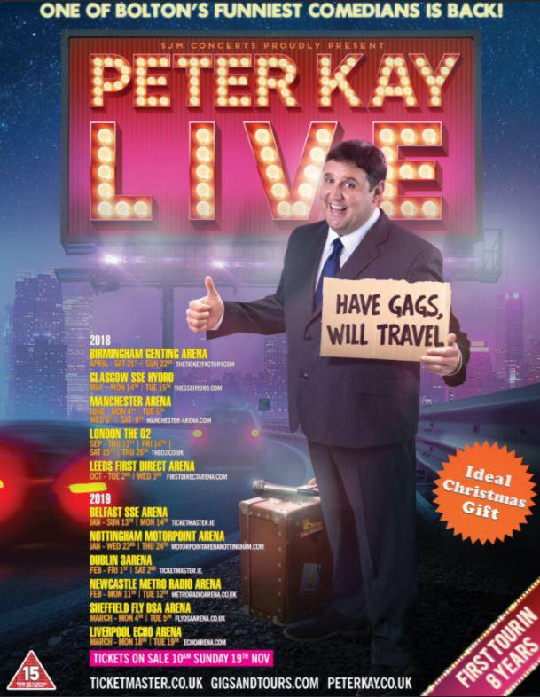 Peter’s tour was booked for more than 100 dates