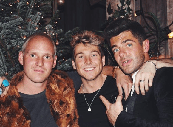  Jamie Laing with co-stars Sam Thompson and Alex Mytton in 2017