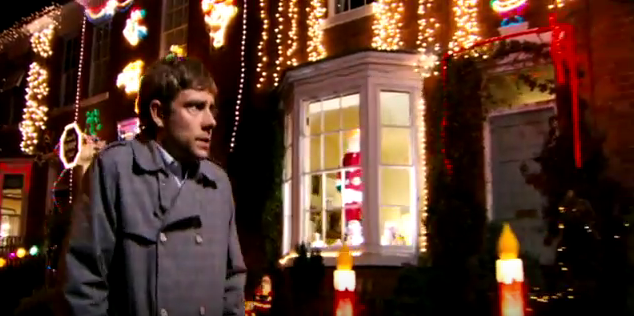 To create the illusion of Christmas, shops in Coventry were adorned with decoration and wreaths placed on doors.