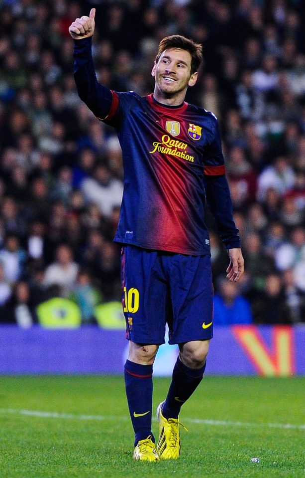 Lionel Messi scored a barely believable 91 goals in 2012