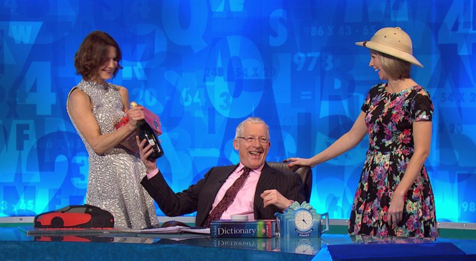  Susie on the Countdown panel with Nick Hewer and Rachel Riley