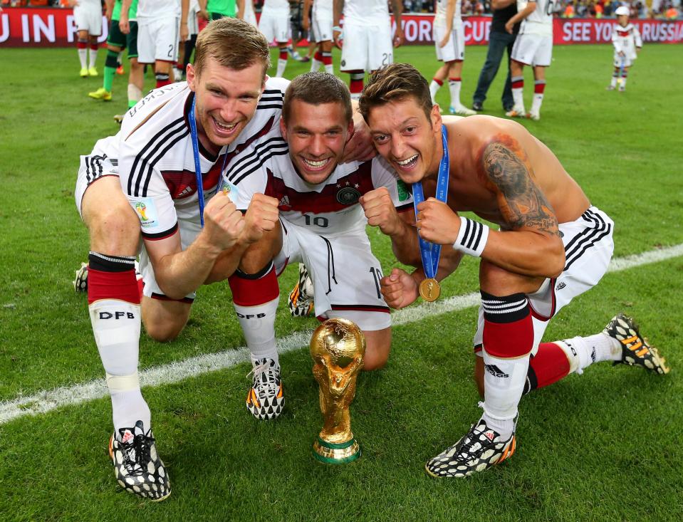 World Cup winner Mertesacker, left, will take charge of Arsenal's academy at the end of the season