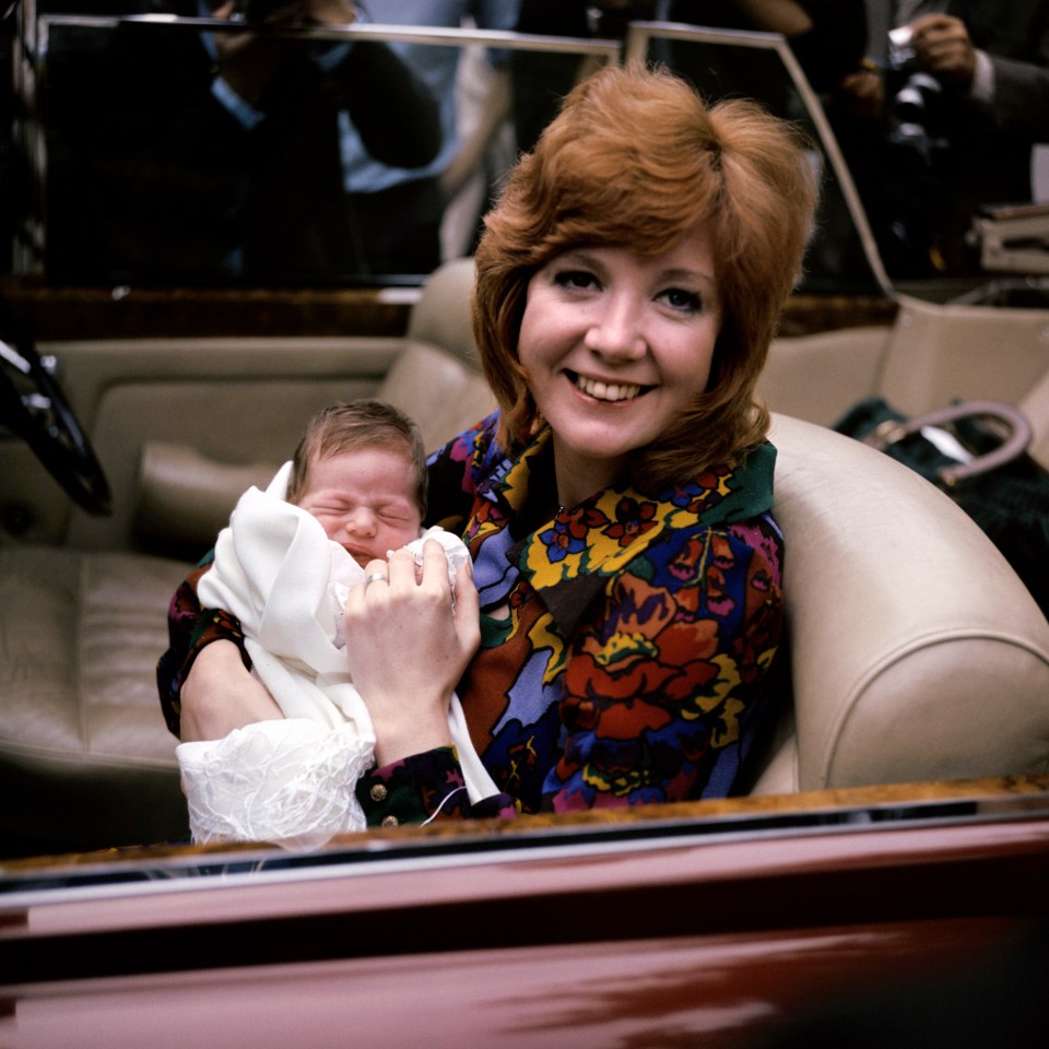 Cilla with Robert when he was just 10 days old