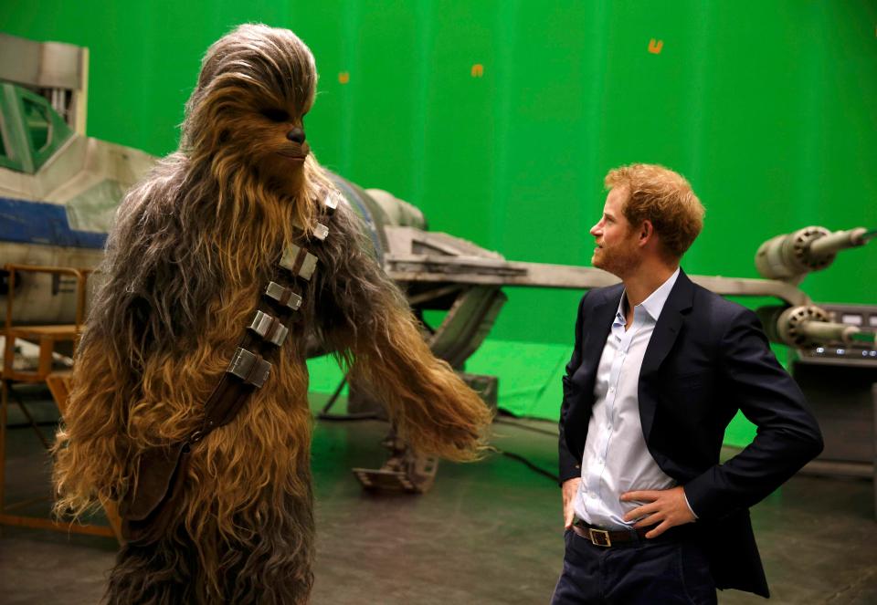  Harry was seen hanging out with character Chewbacca