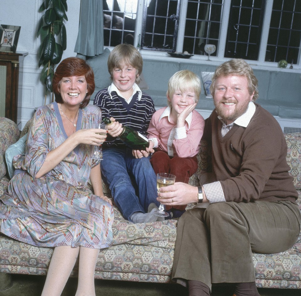 Cilla Black with husband Bobby and sons Robert (left) and Ben