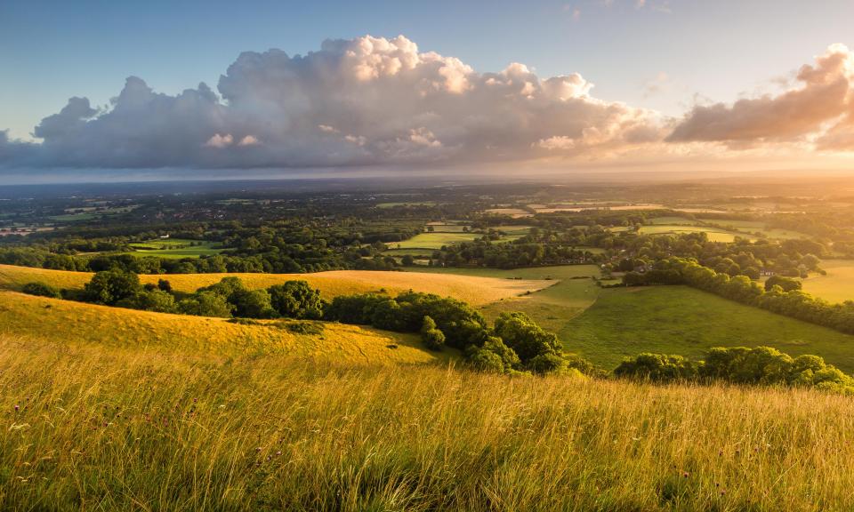 Ditchling Beacon is the third highest point on the South Downs in south-east England and offers spectacular views of the surrounding countryside.