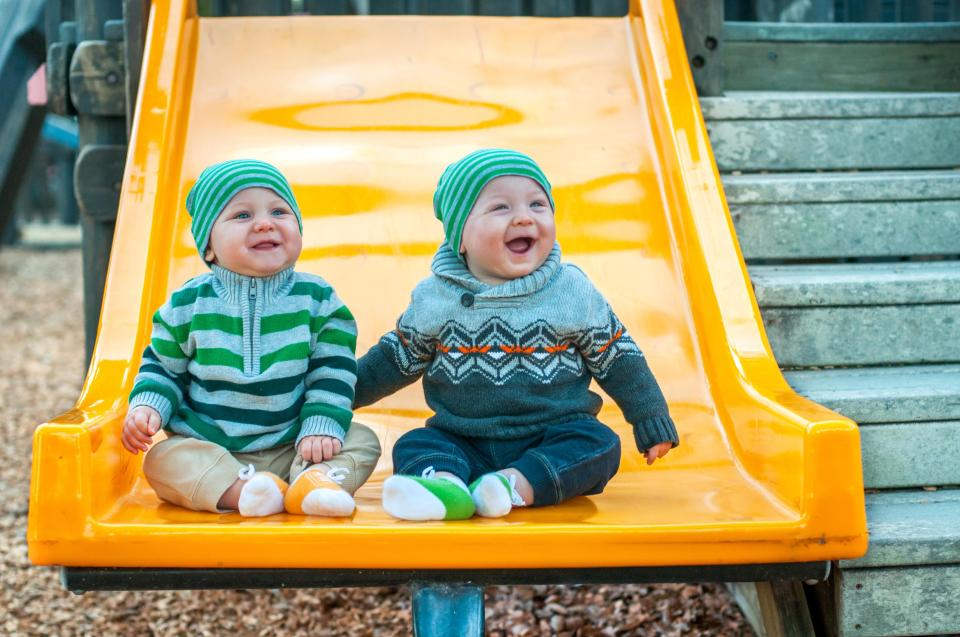  The mum couldn't believe that someone would call their twin babies Reggie and Ronnie