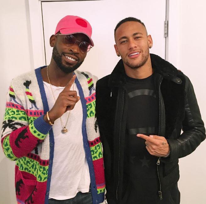 Neymar is always quick to be seen with some of the most-famous faces on the planet, including Tinie Tempah