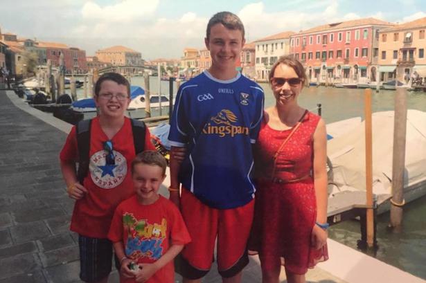  Clodagh, 39, with her children Liam, 14, Niall, 11, and Ryan, six