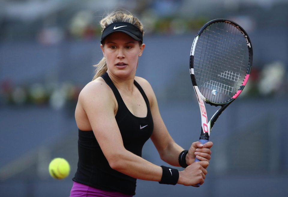  Eugenie Bouchard pictured at the Mutua Madrid Open tennis in May