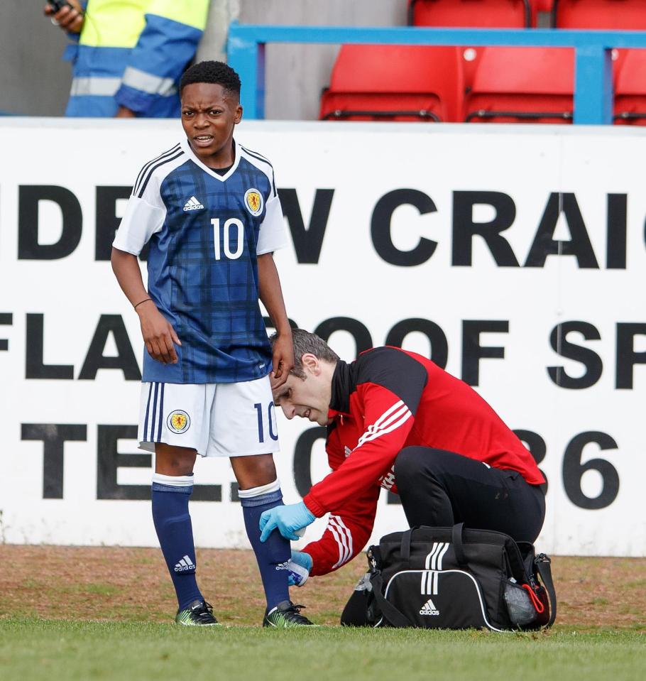  Karamoko, pictured, helped convince his older brother to stick with football