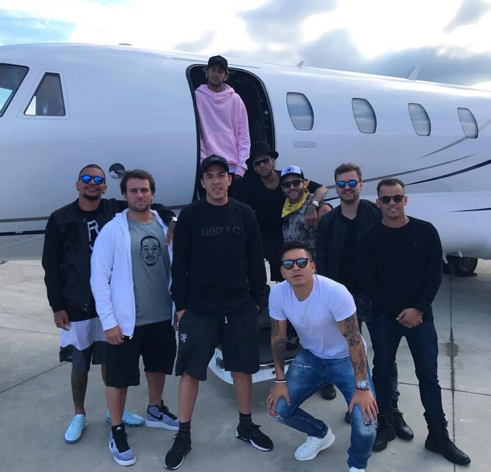 Neymar, much like Cristiano Ronaldo, gets around the big, wide world on a luxurious private jet