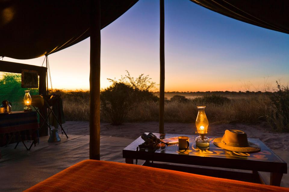 The tents offer incredible sunset views