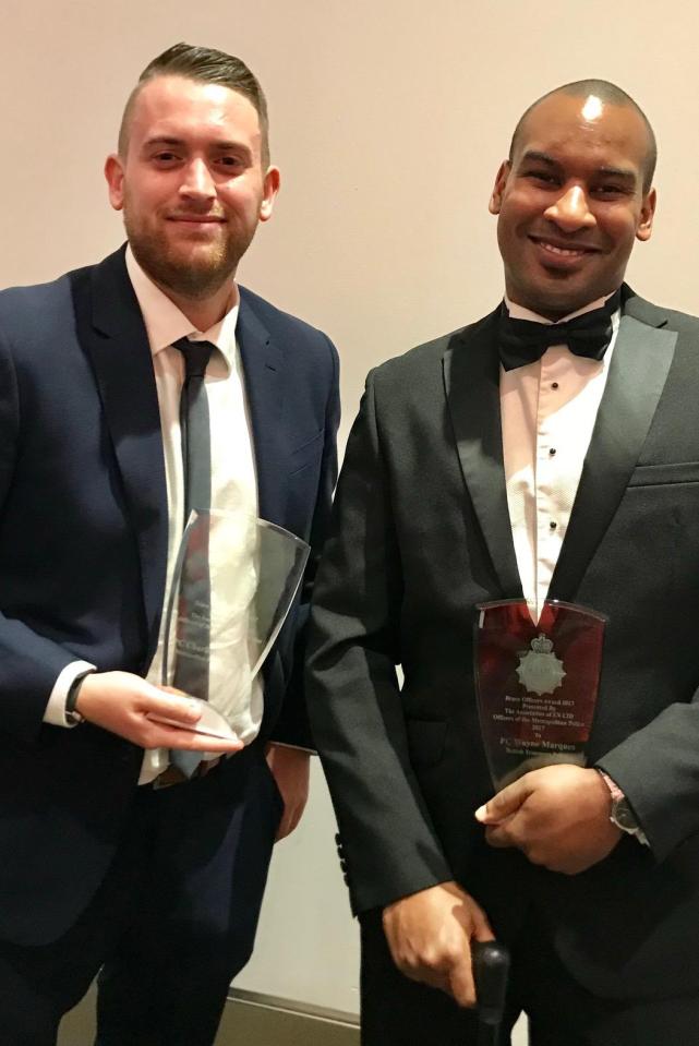  PC Charlie Guenigault (left) and PC Wayne Marques (right) were stabbed multiple times and credited with saving many lives during the atrocity