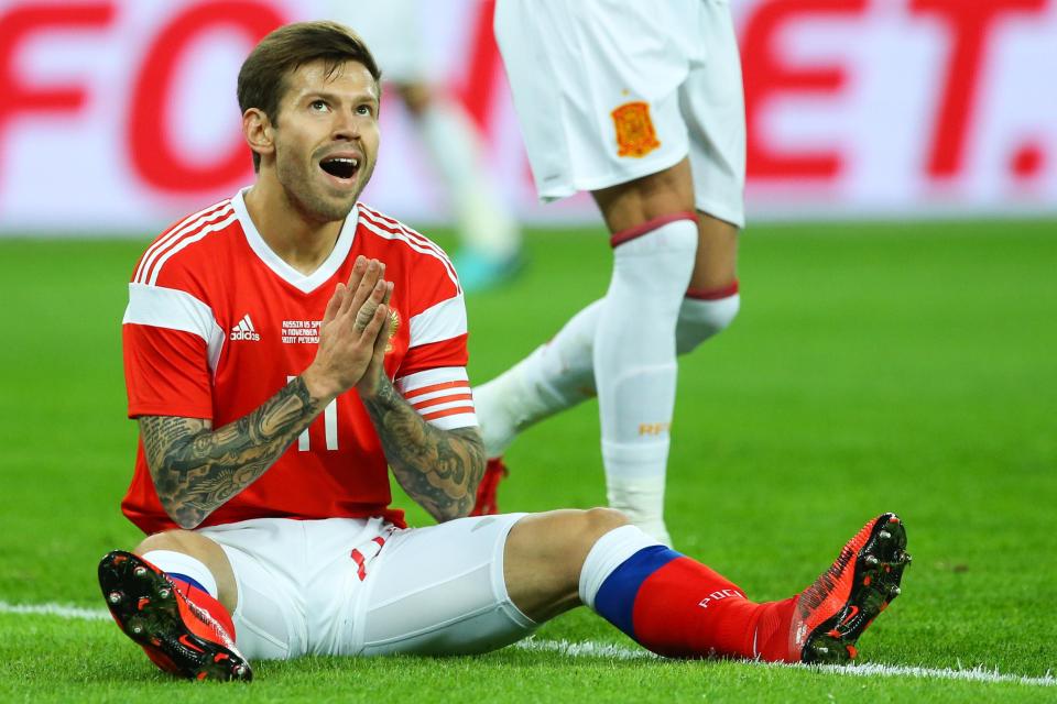  FC Krasnodar striker Fyodor Smolov is valued at £15million