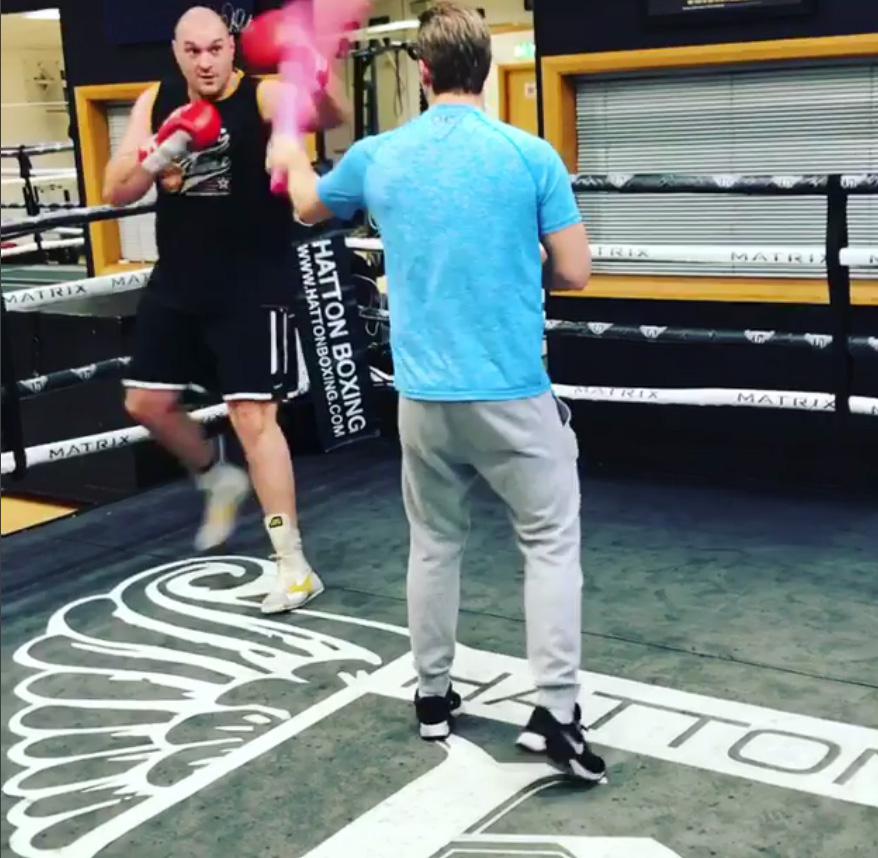 Tyson Fury has been regaining his fitness in Ricky Hatton's gym