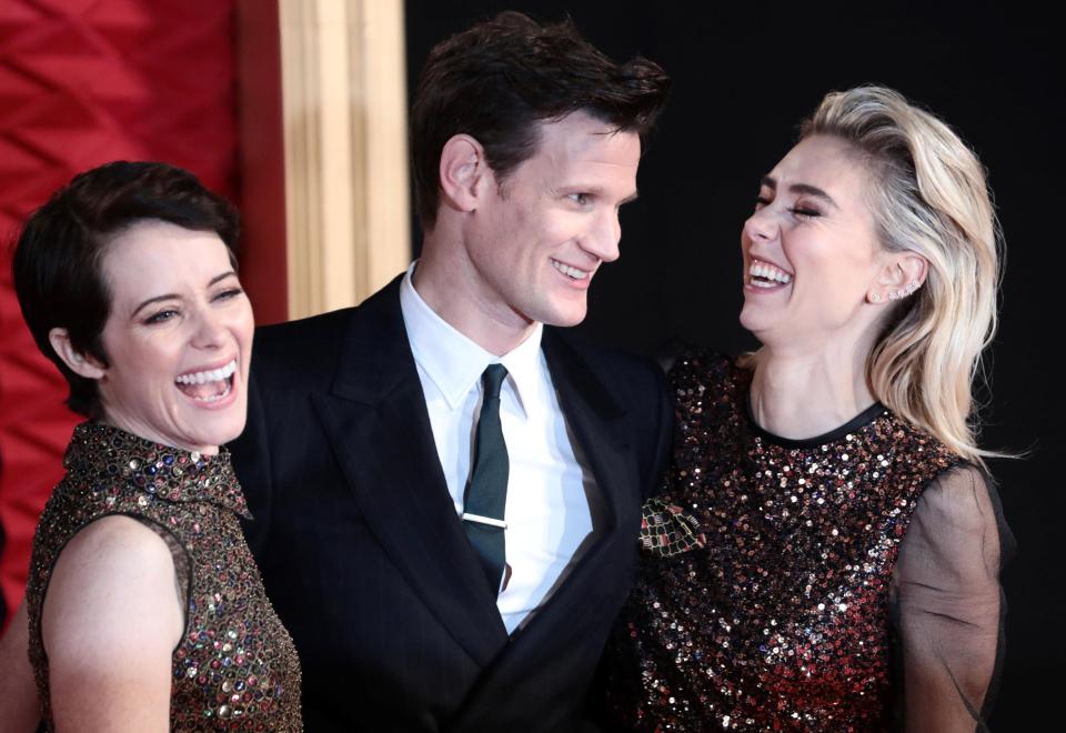 Actors Claire Foy, Matt Smith and Vanessa Kirby all star in The Crown