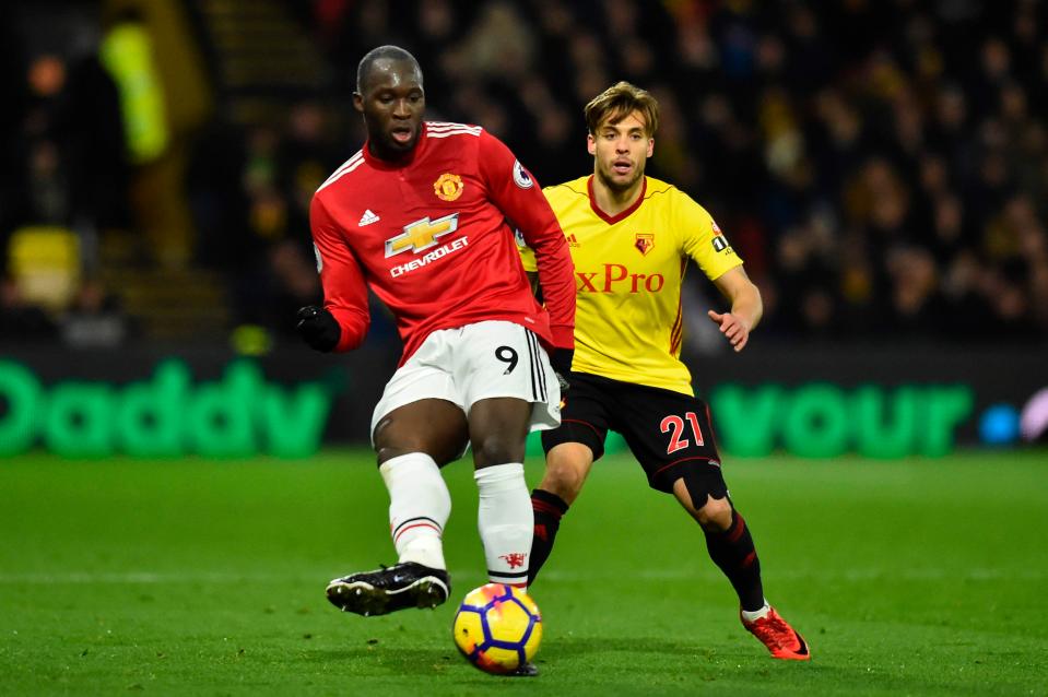  Romelu Lukaku played in blacked out boots for Manchester United against Watford