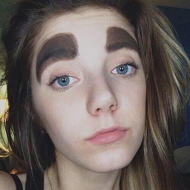  These eyebrows are so thick and crusty you have to wonder if she made them out of mud