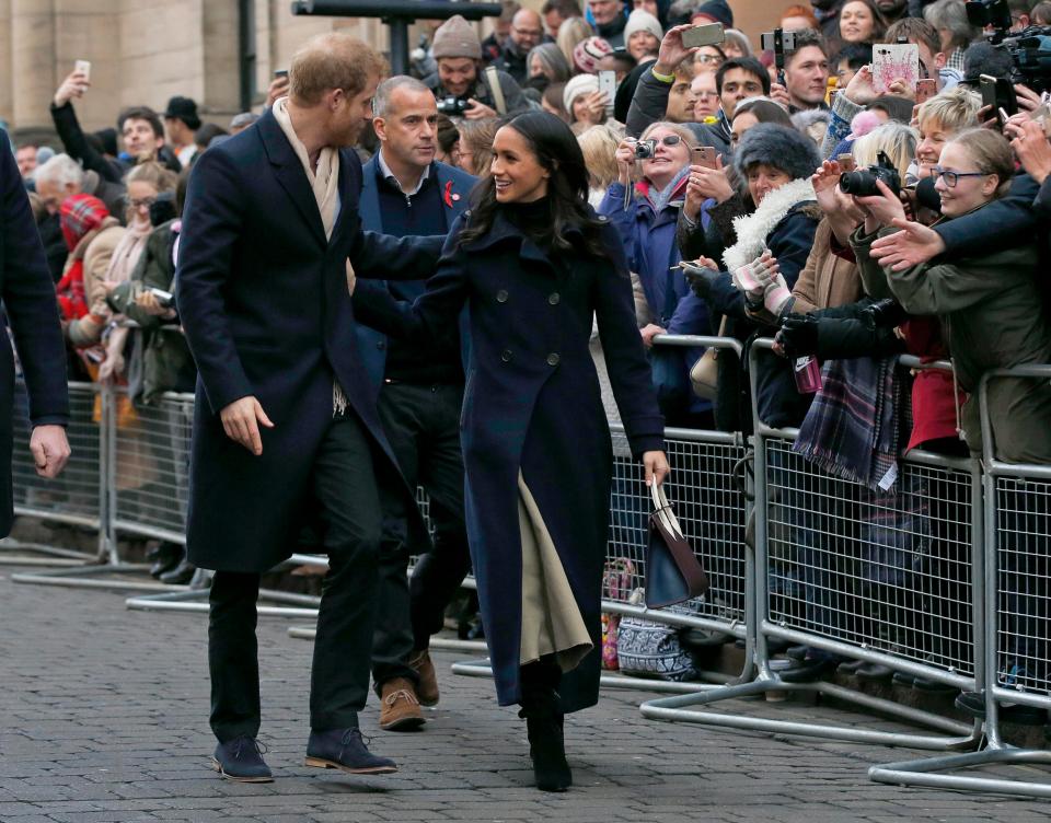  The couple were inundated with fans during their first public appearance