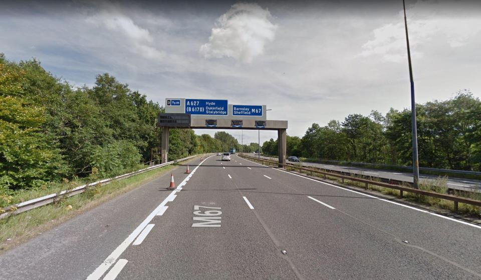  The schoolboy was found by the side of the M67, pictured in this file image