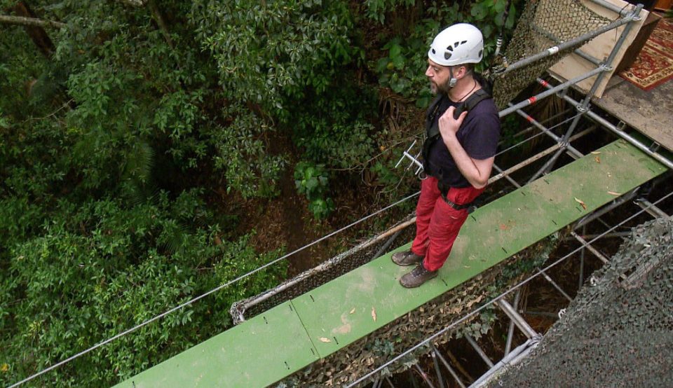  Iain was terrified as he tried to walk the plank