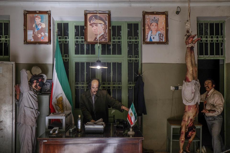  A portrayal of a torture scene in a SAVAK interrogation room at the prison