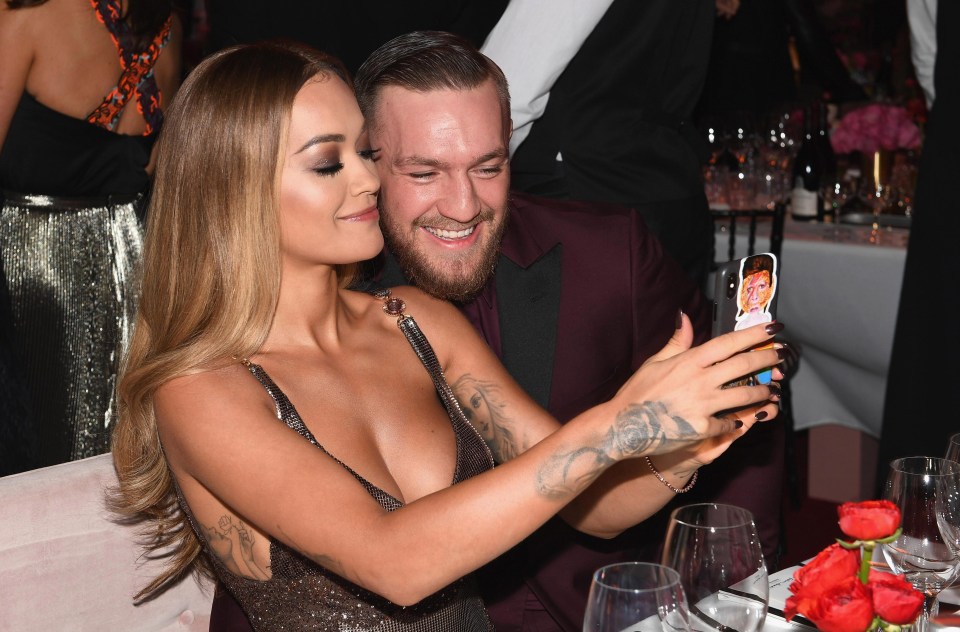 Rita Ora and Conor McGregor cuddled up for a ‘date night’ selfie at the Fashion Awards