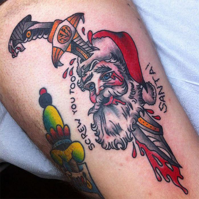  Santa comes to a grisly end in this macabre design