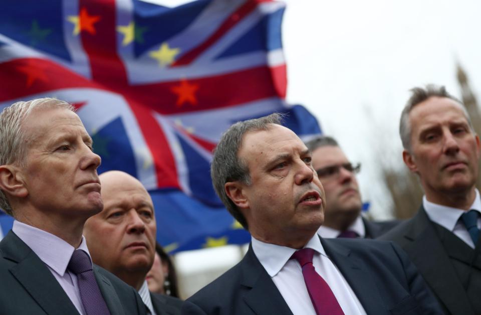  Deputy leader of the DUP Nigel Dodds - middle - with fellow DUP Members