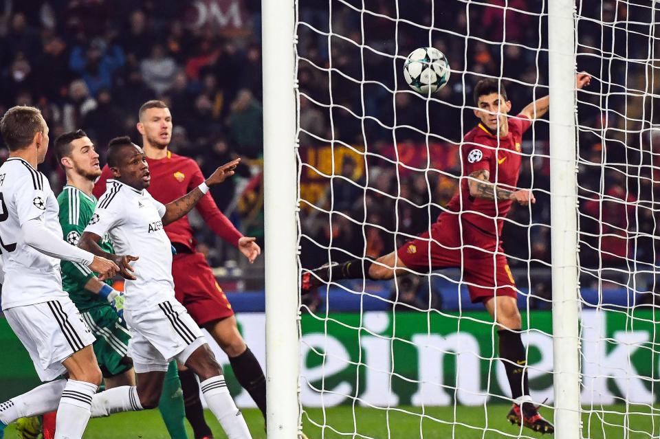  Diego Perotti's header meant Chelsea finished second behind Roma