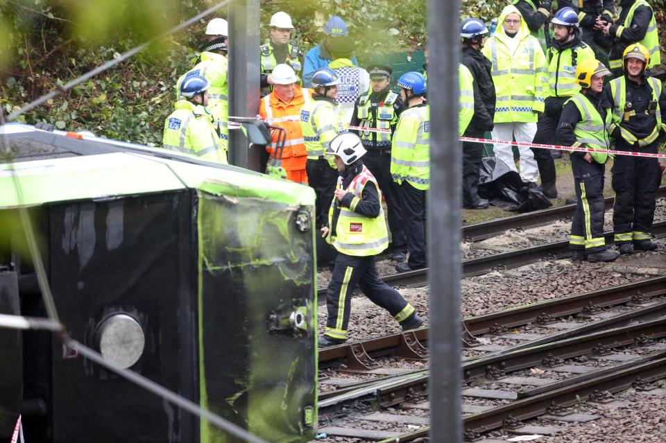  The tram came off the rails after rounding a corner at almost four times the speed limit