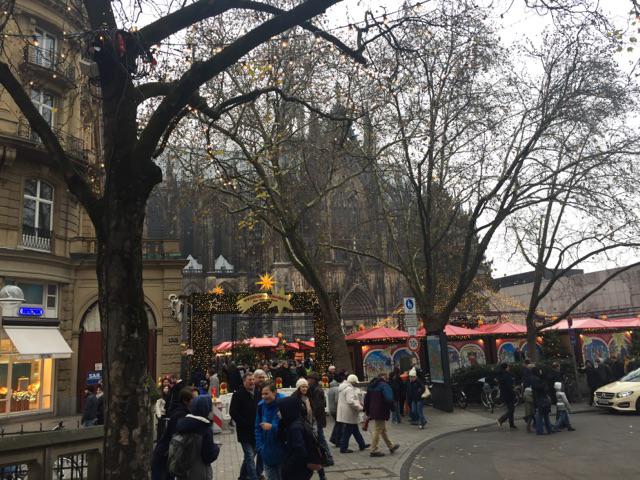  Sausages, pretzels, sweet treats and reibeküchen - a smashed potato cake - are all on offer at the market