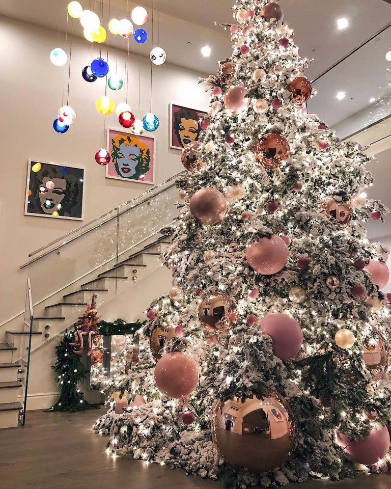 Kylie Jenner looks to have hinted she’s having a baby girl with the colour of her impressive Christmas tree