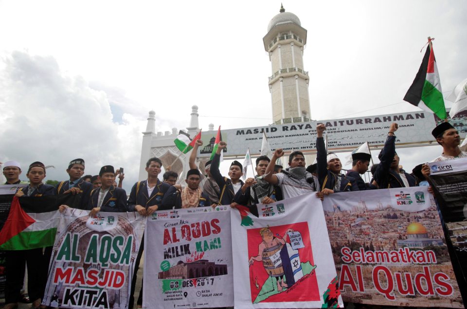  Protests against Donald Trumps decision to recognise Jerusalem as the capital of Israel have spread to Indonesia