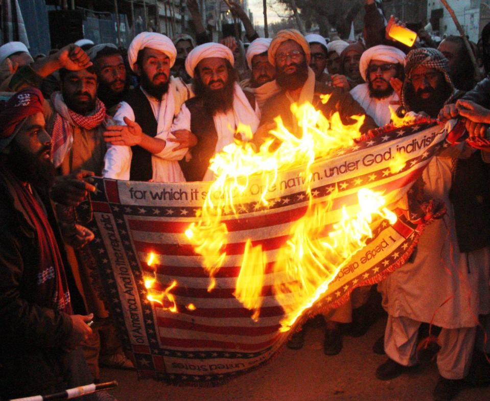  Protests against President Trump's ruling held in Quetta, Pakistan