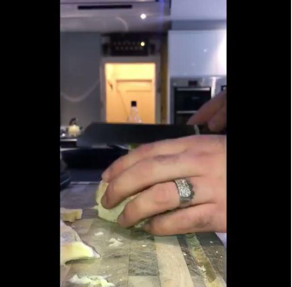  Kieran's wedding ring is on show in the video