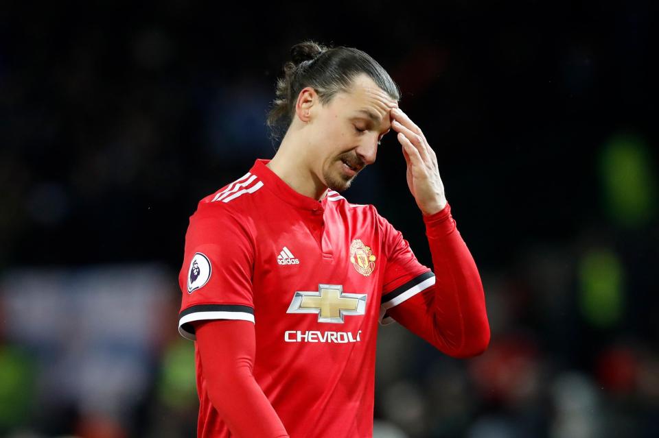  Zlatan Ibrahimovic is ruled out for a month on the sidelines