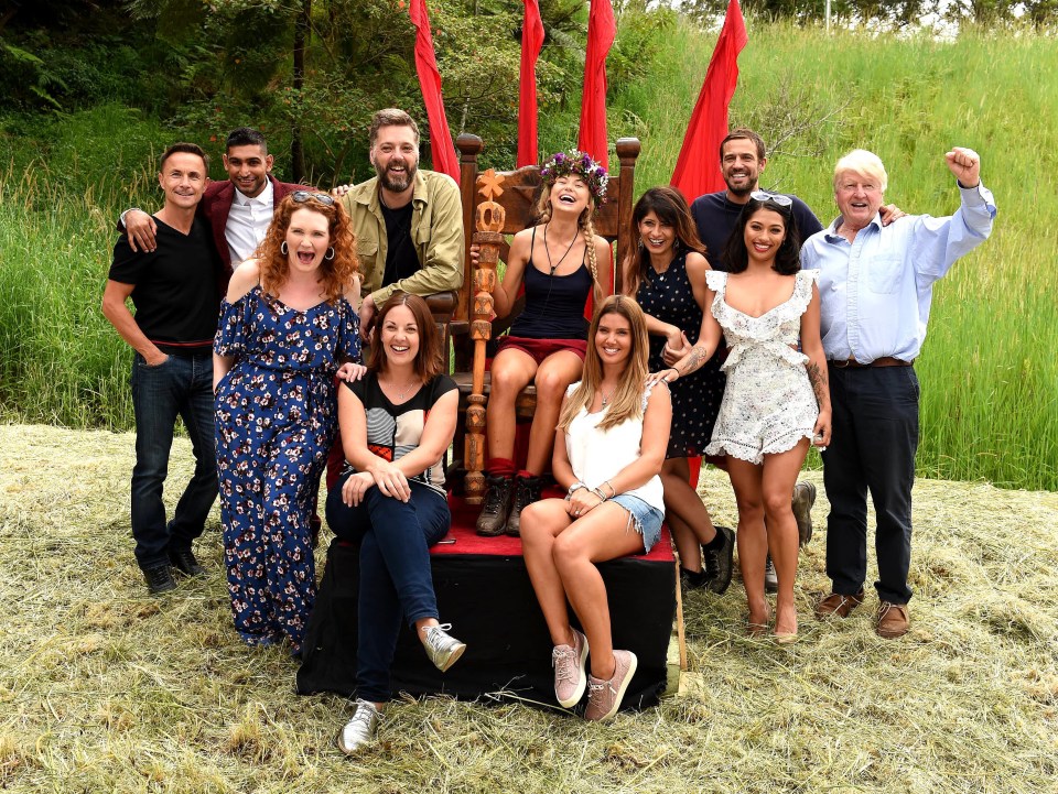 Amir, second left, with the rest of the I’m A Celeb 2017 contestants