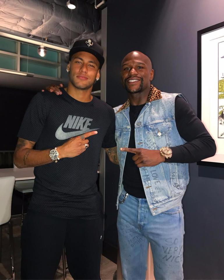 Neymar was spotted with boxing superstar Floyd Mayweather earlier this year, following his win over UFC star Conor McGregor