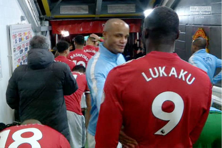  Belgium team-mates Vincent Kompany and Romelu Lukaku were prominently involved in the bust-up