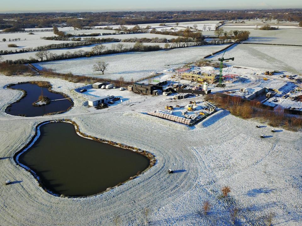  As well as man-made fishing lakes, the 40-acre pad will boast a pool, stables, a cinema and a six-car garage accessed by a tunnel