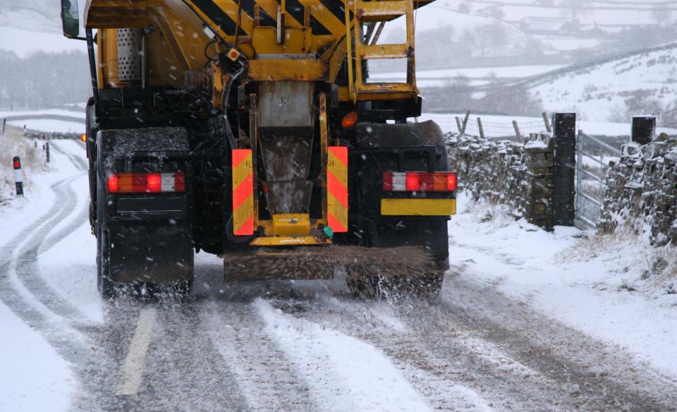  Local authorities around the country are unleashing grit in an attempt to thaw out Britain's roads