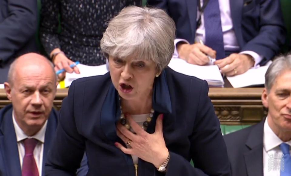  Theresa May was defeated by a Tory rebellion on the Brexit bill tonight