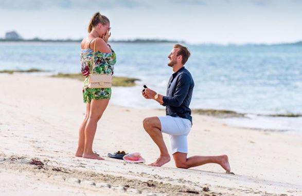  The pair got engaged during July 2017 on a holiday to the Bahamas