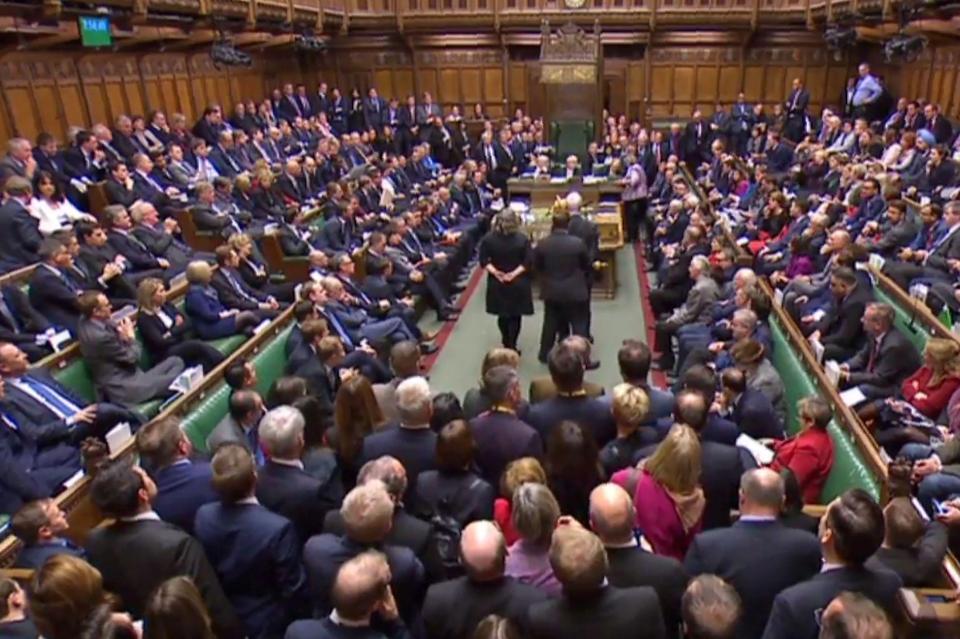  There were cheers and hollering by opposition MPs as they inflicted a first defeat on Theresa May