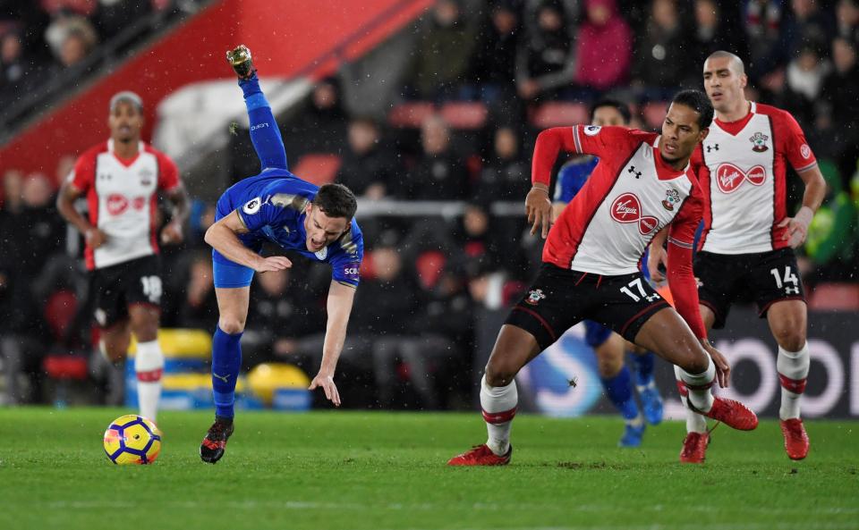  Van Dijk and Southampton were on the end of a 4-1 hammering from Leicester last night